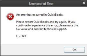 QuickBooks Error code c343