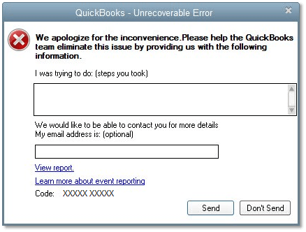 QuickBooks Unrecoverable Error