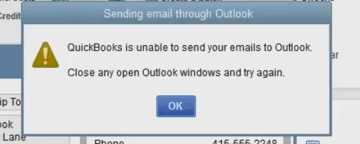 QuickBooks not sending emails