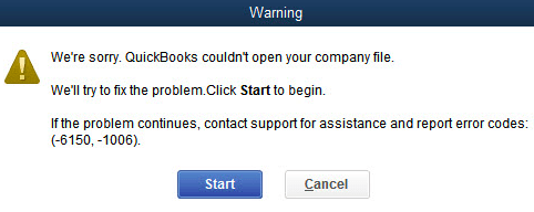 QuickBooks error 6150