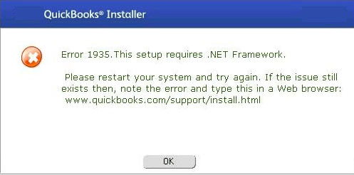 QuickBooks error 1935