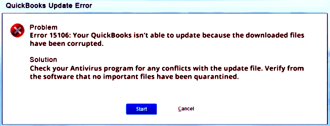 quickbooks error 15106