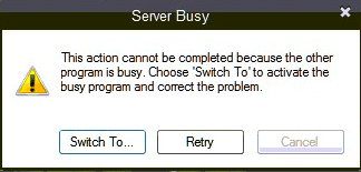 QuickBooks error server busy