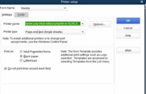 print pdf issues in QuickBooks