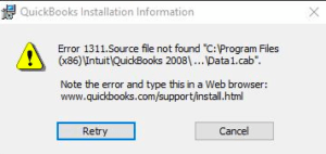 QuickBooks Error 1311