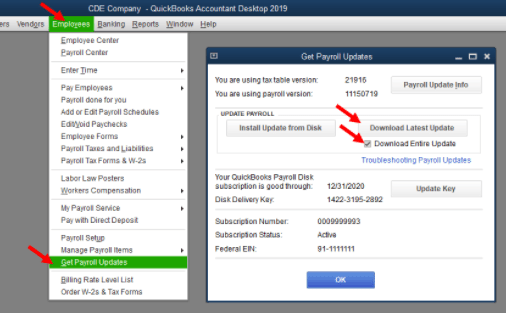 quickbooks error ps077 while updating quickbooks payroll