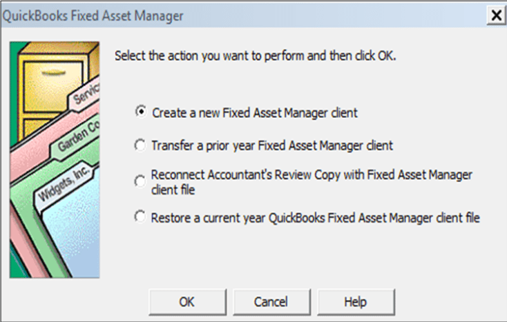 Fixed asset manager in QuickBooks desktop