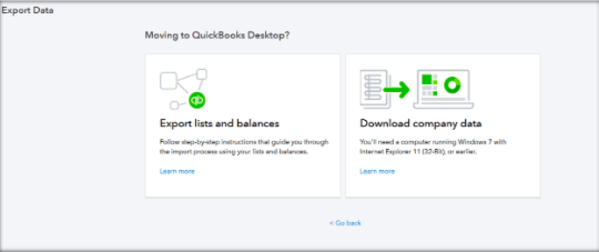 convert from quickbooks online to desktop