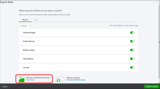 switch from quickbooks online to quickbooks desktop