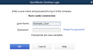 reset quickbooks password for user