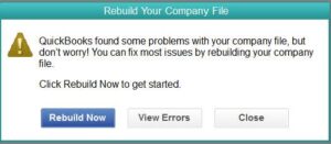 QuickBooks Rebuild Data Utility