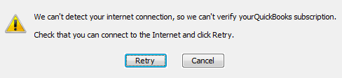 Sorry we need to verify your subscription before updating QuickBooks