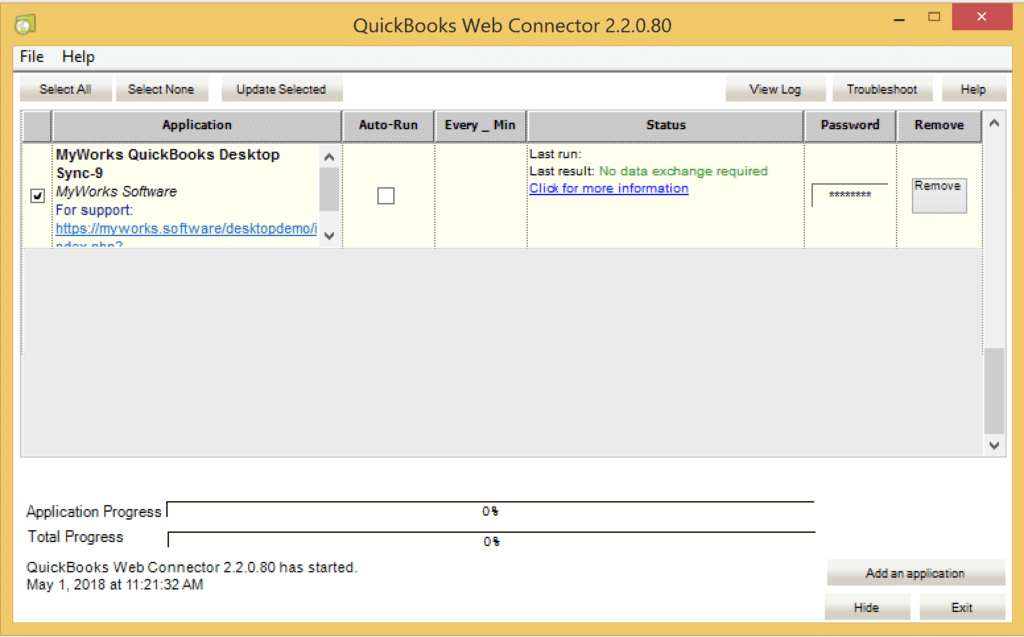 QuickBooks Application without Certificate or Revoked Certificate 