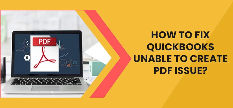 QuickBooks Cannot Create PDF File