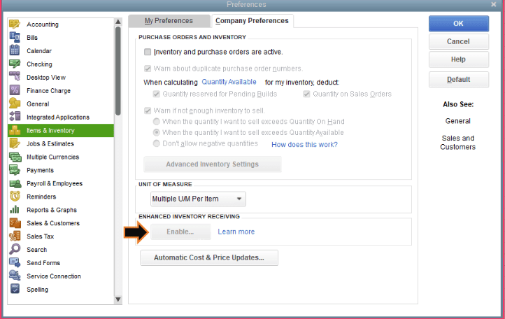QuickBooks Inventory Tracking
