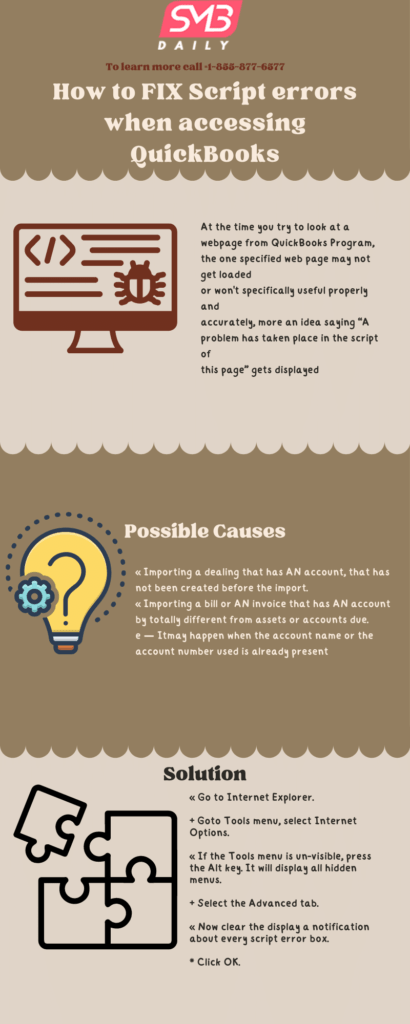 Fix QuickBooks script error in Internet explorer 11 infographic 2023