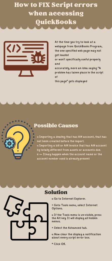 Fix QuickBooks script error in Internet explorer 11 infographic 2023