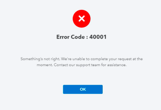 quickbooks error code 40001