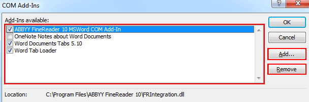 disable ms office add ins for quickbooks compile error recovery