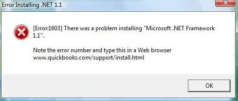 QuickBooks Error 1603