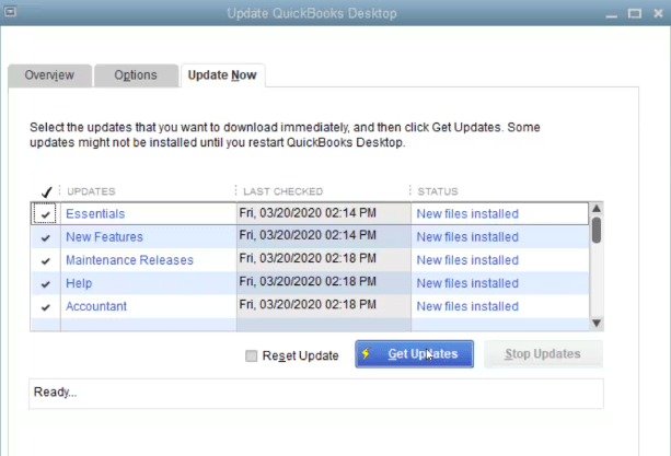 Unrecoverable Error while importing accountant's changes in QuickBooks